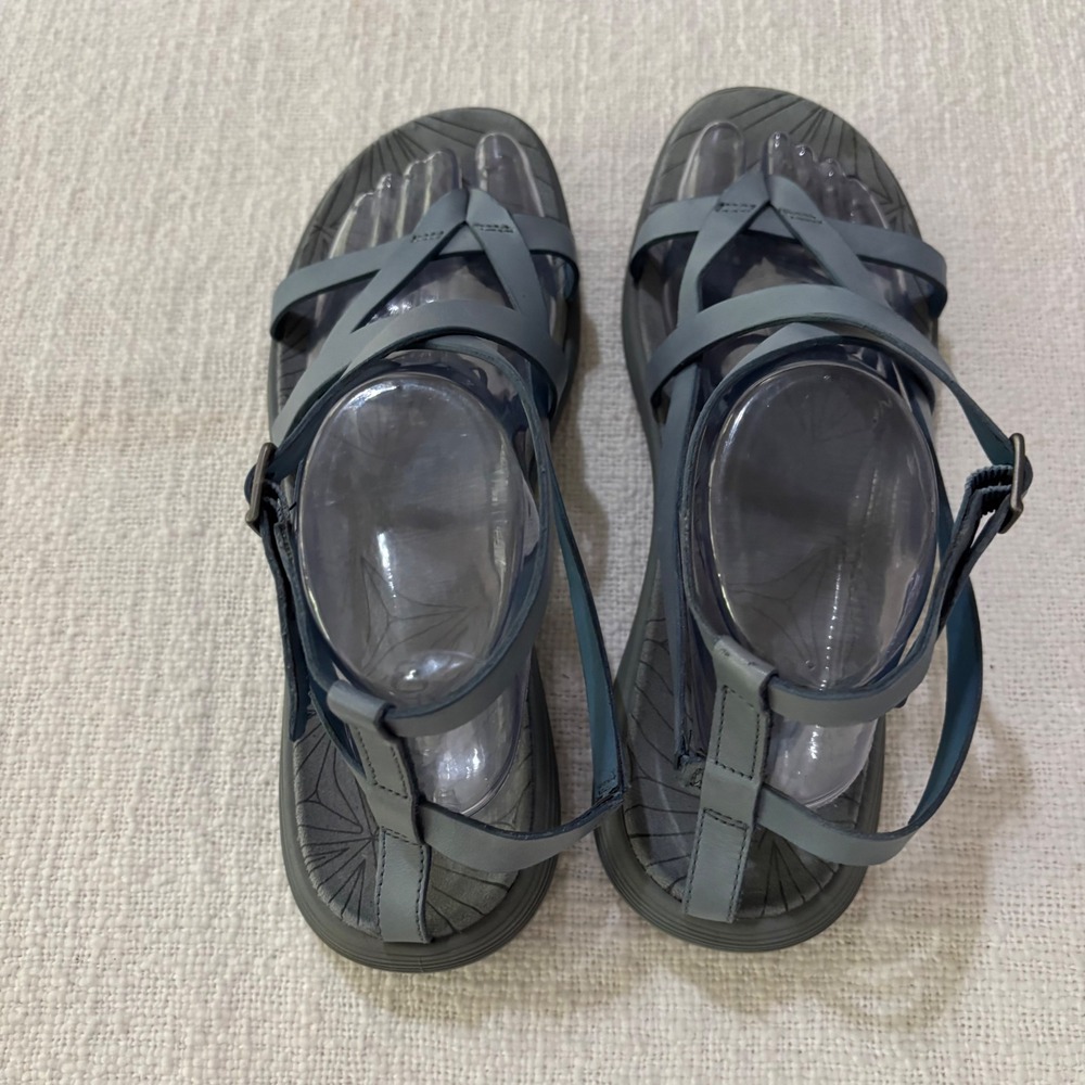 Merrell Terran Lattice II Sandals Blue Heaven Leather Strappy J94240 Womens 9 - Picture 4 of 7